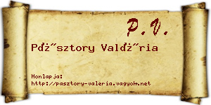 Pásztory Valéria névjegykártya