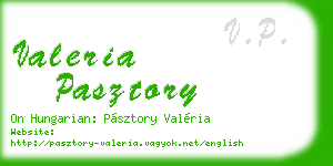 valeria pasztory business card